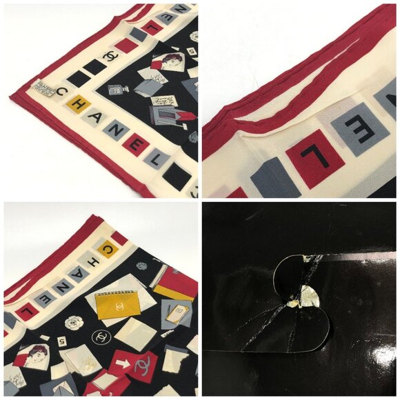 CHANEL Multi-design CC Mark No.5 Apparel Large Stole/Shawl Vintage Shawl Scarf - Picture 15 of 15